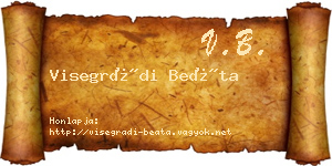 Visegrádi Beáta névjegykártya