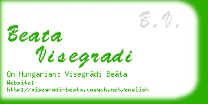 beata visegradi business card